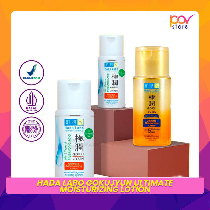 HADA LABO GOKUJYUN ULTIMATE MOISTURIZING LOTION 100 ml / 30 ml Garis