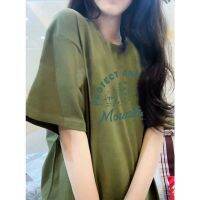 ☽♛ Avocado green short-sleeved t-shirts female student summer port of loose flavour restoring ancient ways chic short sleeves show thin coat sweethearts outfit