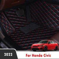 LHD Car Floor Mats For Honda Civic 2022 Cars Styling Protect Accessories Rugs Foot Pad Auto Parts Waterproof Dash Covers