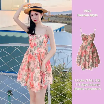 Pink Flower Dress Women