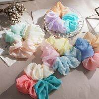 [A innovation] NewPatchworkHair Scrunchies น่ารัก ColorfulHair Ties Big Elastic Rubber BandRope Ponytail Holder