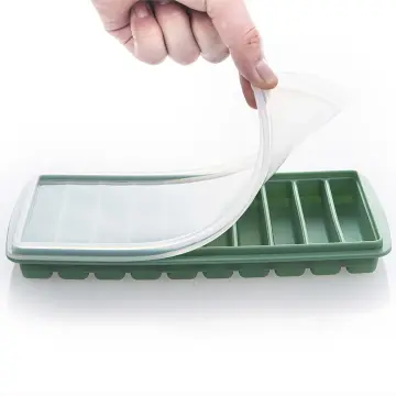 Ice Cube Tray,Reusable Long Ice Stick Ice Maker Mold with  Lid,(1/2Pcs)Easy-Release & Flexible Silicone Ice Cube Mold