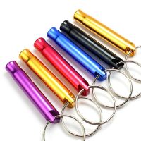 50PCS Whistles Training Whistle Multifunctional Aluminum Emergency Survival Whistle Keychain for Camping Hiking Outdoor Sport Survival kits