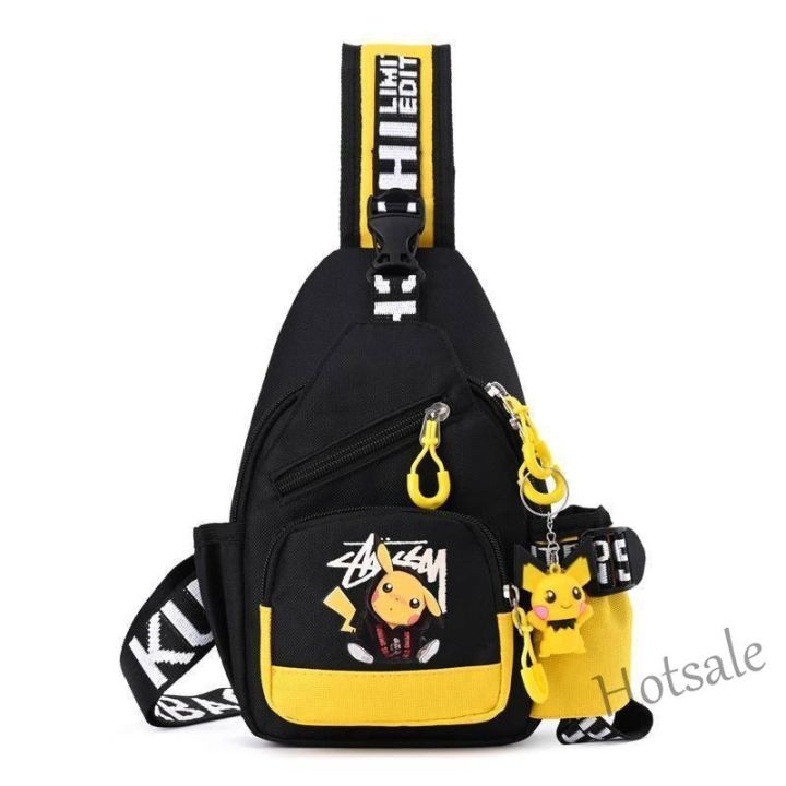 hot-sale-c16-ready-stock-beg-dada-kanak-kanak-lelaki-beg-korea-gaya-bergaya-budak-lelaki-beg-kecil-pikachu-yang-comel-korean-style-lovely-childrens-pikachu-nylon-backpack-messenger-bag