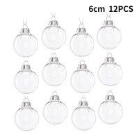 12pcs Transparent Glass Hanging Ball Christmas Tree Drop Ornaments Iridescent Ball Baubles Christmas Pendant Decoration