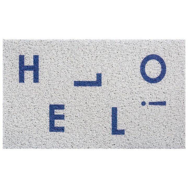 พรมดักฝุ่น-ลาย-hello-ใช้ดักฝุ่น-ดักทราย-กันลื่น-indoor-doormat-non-slip-พรมเช็ดเท้ากันลื่น-พรมแต่งห้อง-มีกันลื่น-ขนาด-45x75-ซม-พรมเช็ดเท้ากันลื่นซับน้ำอย่างดี-rectangular-door-mat-พรมตกแต่งห้อง-พรมแต่