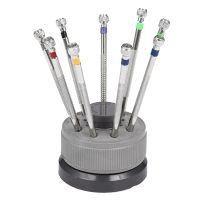 0.5-2.5mm Steel Precision Screwdriver Set Portable Watchmaker Blade Assort Slotted Tools 9Pcs for Watch Repairing