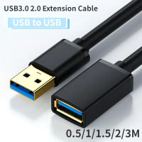 USB3.0มัลติฟังก์ชัน0.5/1/1.5/2/3M 2.0สายพ่วงใช้ได้กับคอมพิวเตอร์จอภาพทีวีโปรเจคเตอร์โทรศัพท์มือถือ USB เพื่อ USB อะแดปเตอร์ข้อมูลตัวขยายสายเคเบิล