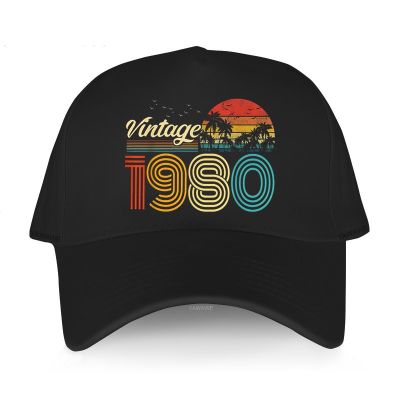MFIP 【In stock】 golf Hat mens Snapback Vintage Classic 1980 Men Hats Cotton 80s 40th Birthday Gift cap 40 Years Old Baseball Caps