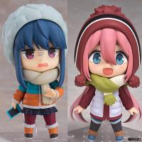 อะนิเมะ Nendoroid Yuru ค่าย Kagamihara Nadeshiko 903 Shima Rin 981รูปการกระทำของสะสมสำหรับเด็กคริสต์มาสของเล่น Gifts888