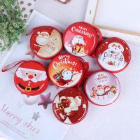 Fashion Mini Christmas Bag Cartoon Santa Claus Coin Purse Cute Zipper Children Wallet Earphone Organizer For Christmas Gift