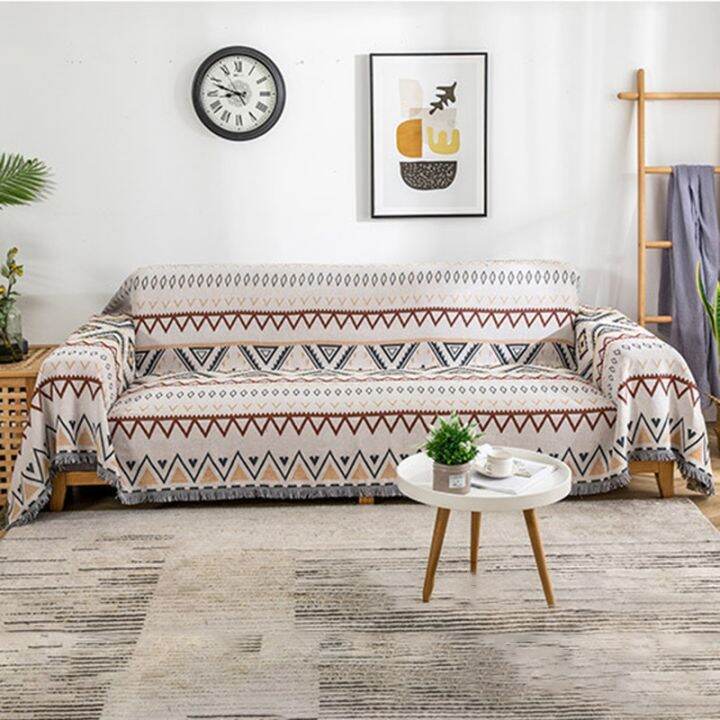 [Highend blanket] พรมถักมีพู่ผ้าคลุมโซฟาผ้าขนหนูชายหาดเสื่อสำหรับสัตว์