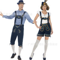 เสื้อผ้า Oktoberfest ของเยอรมัน ชุดเบียร์ผู้ชายบาวาเรีย ชุดการแสดงฮาโลวีนคลับบาร์