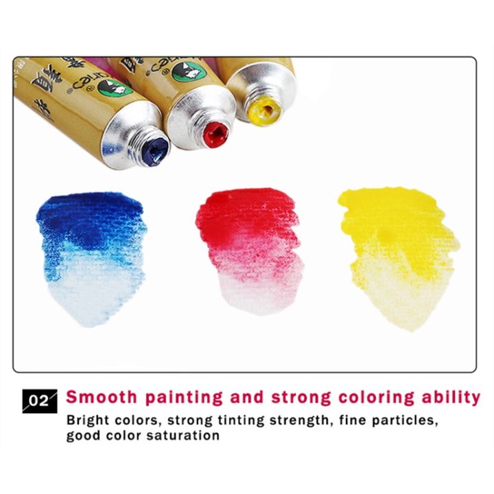 maries-chinese-painting-pigment-5-12ml-12-18-24-36-colors-ink-painting-paste-water-color-pigment-students-beginners-watercolour-supplies
