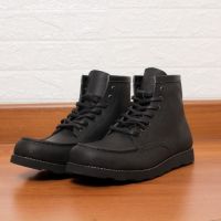 [COD] Hitam Pria Mens Black Redwing Style moctoe รองเท้าหนังแท้ edgar Model-Tan, 38