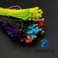 100 pcs 3/4x100/150/200 Self Locking สายไนลอน TiesPlastic Zip Tie Wire Binding Wrap สายรัด DIY สายยึด Organizer สีสัน-Yunjuek