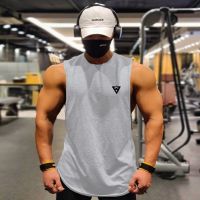 men tank tops sleeveless shirt mesh Material Breathable quick dry for men summer gym workout tee