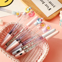 ? พร้อมส่ง ? ปากกาเจล 0.5 mm ด้ามกากเพชร หัวการ์ตูน หมึกดำ