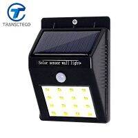 Transctego ไฟแสงอาทิตย์ Led 16ดวงโคมไฟในสวนเซนเซอร์ตรวจจับความเคลื่อนไหวกลางแจ้งไฟ Led ถนนโคมไฟพลังงานแสงอาทิตย์เหนี่ยวนำ