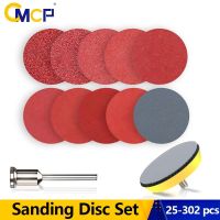 CMCP Sanding Disc Set 1inch-5inch Round Abrasive Dry Sandpaper For Polishing Cleaner Tools Sanding Paper 25-302pcs Power Sanders