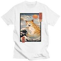 Japanese Fashion Street Huge Cat Graphic T Shirts Men Camisa Streetwear Funny Retro Tops Fashion Pattern T Shirt Streetwear XS-6XL