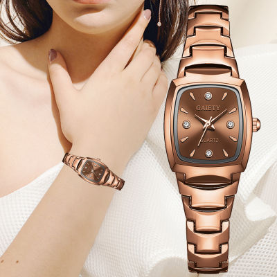 GoldenSupplier นาฬิกาข้อมือผู้หญิง นาฬิกาแฟชั่นผญ สายสแตนเลส