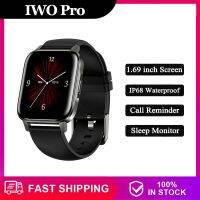 IWO Pro S Mart W Atch ผู้ชายกีฬา IP68กันน้ำ1.69นิ้วหน้าจอ HD การตรวจสอบการนอนหลับผู้หญิงซอฟท์ไลท์ซิลิโคนสายสมาร์ทดู