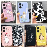 For Honor X8a Case Cute Love Heart Cow Cartoon Fundas Soft Silicon Phone Cover For Honor X8a X7a 2023 Coque HonorX7a X 7a Bumper