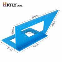45C อะลูมินัมอัลลอย Hg ไม้บรรทัดไม้สี่เหลี่ยมหลากสีเครื่องมือวัด90วัดระดับ2สี