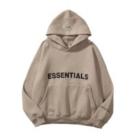 [Qinqin clothing]ESSENTIALS Hoodie ผู้ชายกีฬาลำลอง Hoodies เย็นพิมพ์ขนแกะขนาดใหญ่ Hoodie แฟชั่นฮิปฮอปถนนเสื้อกันหนาว S-3XL