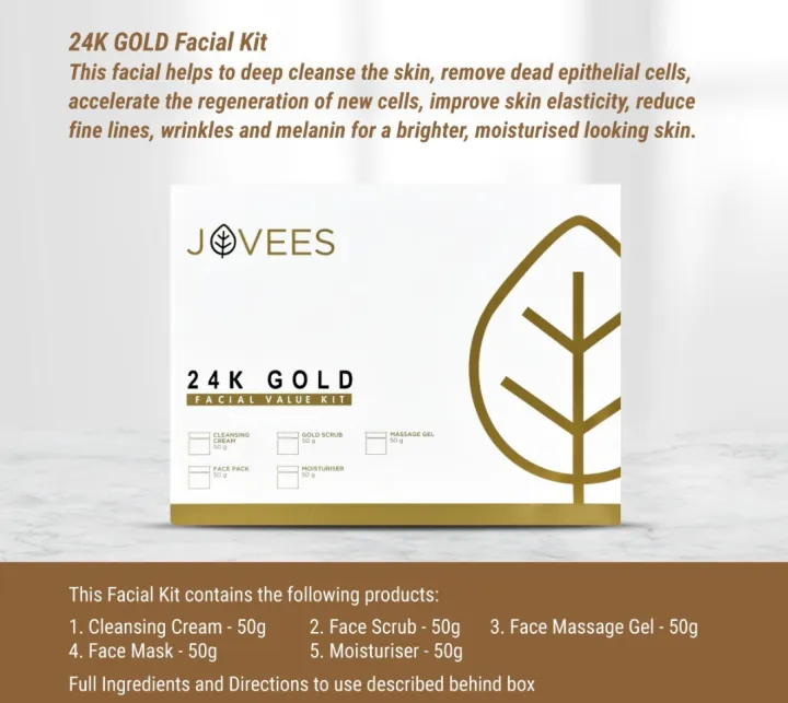 JOVEES 24K GOLD FACIAL VALUE KIT Lazada