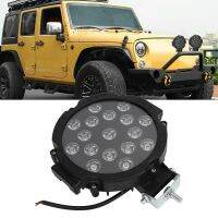 7in 51W Round LED Offroad Lights 10-30V White Lighting Spot Driving Pod Bumper Roof Fog Light for Boat ATV Truck Motorcycle