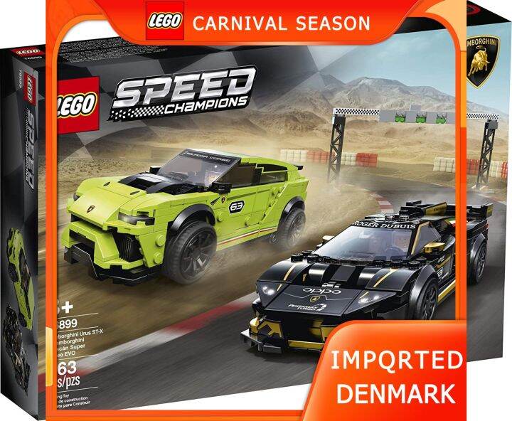 The New Bộ lắp ráp LEGO Speed ​​Champions Lamborghini Urus ST-X và  Lamborghini Huracán Super Trofeo EVO 76899 (659 miếng) 