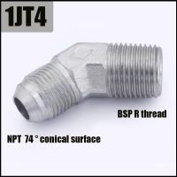 Straight Through Male Connector NPT 7/16 9/16 U3/4 7/8 to BSP 1/8 1/4 3/8 1/2 74° External Cone/British Pipe Fittings Adapter