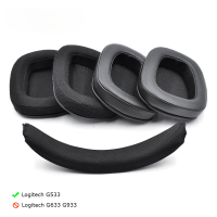 แผ่นรองหูฟัง Earpad Earmuffs พร้อมแถบคาดศีรษะสำหรับ Logitech G533 G 533 Wireless Gaming Headset-pangyh