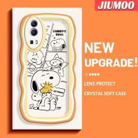 เคส JIUMOO สำหรับ VIVO Y72 5G Y52 5G Y75s 5G เคสลายการ์ตูนสนูปี้แฟชั่นสีสันสดใสขอบครีมดีไซน์ใหม่เคสโทรศัพท์แบบใสนิ่มเคสป้องกันเลนส์กล้องถ่ายรูปเคสโปร่งใสกันกระแทก