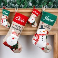 Personalised Christmas Stocking Kids Custom Family Names Xmas Stockings Sack Boy Girl Santa Reindeer Snowman Christmas Stockings