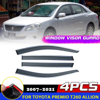 หน้าต่างรถ Visor สำหรับโตโยต้า Premio T260 Allion 2008 ~ 2021ประตูควัน D Eflector ยามปกกันสาดอาทิตย์ฝนคิ้วอุปกรณ์เสริม