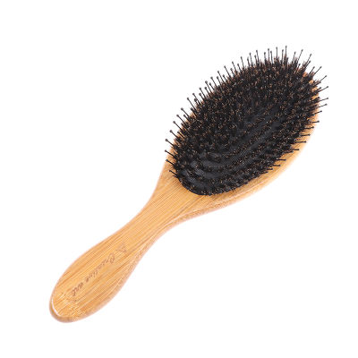 Luhuiyixxn Hair Brush Wood Handle Boar Bristle Beard Brush Comb Detangling Straightening