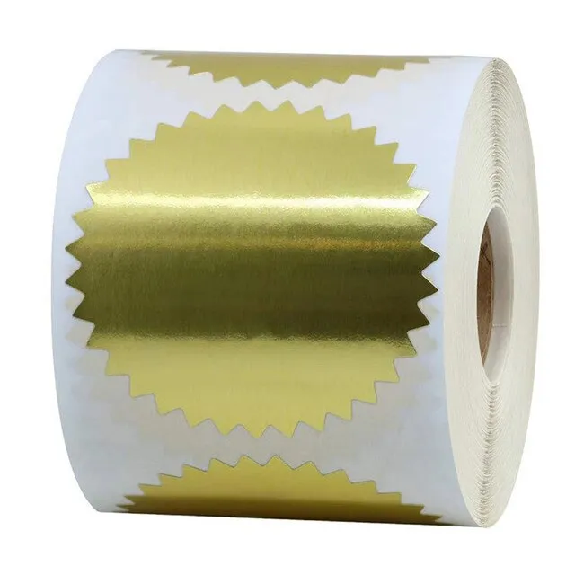 200Pcs/roll 50mm Silver Gold Embosser Sticker for Embossing Stamp