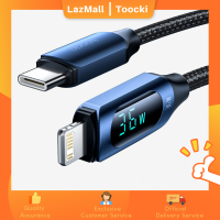 Toocki USB C เพื่อสายฟ้าผ่า PD 36วัตต์ LED ดิจิตอลอย่างรวดเร็วชาร์จสายไฟสำหรับ iPhone 14 13 12 11 Pro Max X Xr 8 7บวก