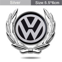 สำหรับทางเดิน Volkswagen VW Golf Touareg Tiguan Jetta Lavida Scirocco Beetle ฝาหน้าฝาหลังกระโปรงรถสติ๊กเกอร์โลโก้โลหะตกแต่งป้ายติดตัวถังรถยนต์