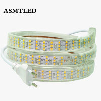 AC 220V 2835 SMD 276ledsm Strip Lights Three Row width 20mm White Warm white Waterproof IP67 Flexible LED Tape Rope Light