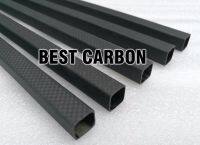 Matte surface 15mm x 13mm x 1000mm Square High Quality 3K Carbon Fiber Fabric Wound/Winded/Woven Tube Carbon Tail Boom Wires Leads Adapters