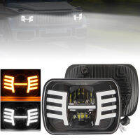 7นิ้วสแควร์รถ LED Day Light 12V/24V 400W 40000LM รถพร้อมพวงมาลัยใช้5X7 "6X7" Daytime Running Light Kit