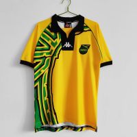 2022 2023 ล่าสุด เสื้อกีฬาแขนสั้น ลายทีมชาติฟุตบอล Jamaica 1998 season ชุดเหย้า สไตล์วินเทจ ไซซ์ S-XXL