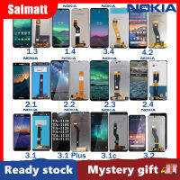 Salmatt หน้าจอจอ LCD แบบดั้งเดิมสำหรับ Nokia 1.3 1.4 2.1 2.2 2.3 2.4 3.1 3.1c 3.1บวก3.2 3.4 4.2จอแอลซีดีหน้าจอสัมผัสประกอบสำหรับ Nokia 1 ~ 4ชุดพร้อมเครื่องมือซ่อมและกาวฟรี