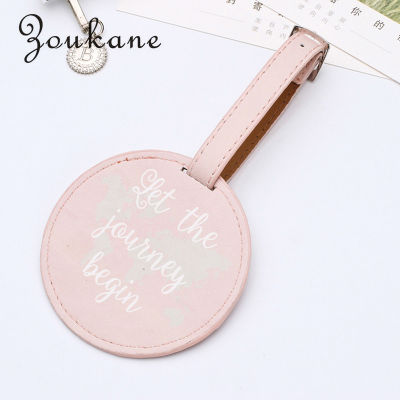 Letter Leather Round Suitcase Luggage Tag Label Bag Pendant Handbag Travel Accessories Name ID Address Tags LT01