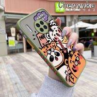 เคส Chenyyka สำหรับ Huawei Mate 30 Pro Mate 30 Lite เคสลายการ์ตูนเสือแพนด้าบางมีน้ำค้างแข็งโปร่งใสแข็งขอบสี่เหลี่ยมกันกระแทกเคสนิ่มป้องกันคลุมทั้งหมดปลอกซิลิโคน