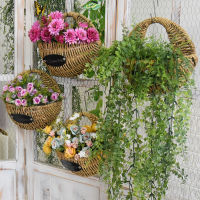 Wall Decoration Wall Hanging Flowerpot Decoration Decoration Hanging Suspended Hanging Flower Basket for Wall Hanging Flower Pot Rattan Straw